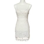 Lovers + Friends White Crochet Lace Sleeveless V-Neck Mini Dress Revolve Size XS Photo 1