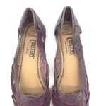 Coasters Women Huarache Sandals 9.5 Leather Woven‎ Flats Purple Made In Brazil Photo 2