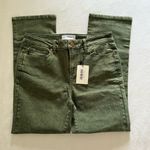 Dear John  Woman's Olive Blair High Rise Straight Jeans Denim Size 28p Photo 6