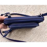 Vera Bradley  Womens Blue Crossbody Quilted Lightweight Pockets 2 Zips Small Photo 7