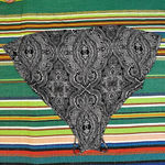 ZARA  boho paisley halter neck swing crop top in black & white size xs Photo 11