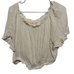 Earthbound  white short sleeve crop top size large Photo 3