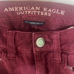 American Eagle Jegging Jeans Purple Brown Sateen Super Stretch Low Rise Size 2 Photo 1