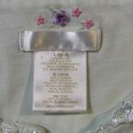 Lightweight Floral Print Button Front Nightgown with Lace Trim Size L Green Photo 5