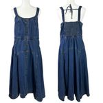 Anthropologie Pilcro Button Front Denim Pinafore Midi Dress Size Large Photo 7