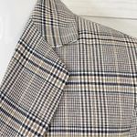 ZARA ‎ Plaid Blazer Jacket Black White Tan 2 Photo 4