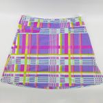 Jude Connally Sonia Skort Small Purple Pink Plaid‎ Golf Athletic Pocket Made USA Photo 1