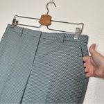 Theory  green blue micro plaid treeca windham wool dress pants trousers size 6 Photo 7
