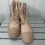 Free People  Womens Camp Out Natural Canvas Combat Boots Shoes Size 9 NWOT Photo 2