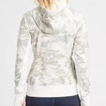 Athleta Triumph Grey Camo Print Full Zip Hoodie Sweatshirt Photo 2