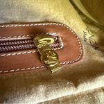 Vintage 2000s Kenzia By KU Italian Ivory Coated Canvas Leather Shoulder Bag Y2K Tan Photo 11