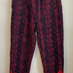 Adidas Ivy Park Red Snakeskin Print Joggers Size Medium HI1976 Photo 0