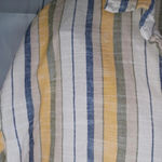 Unique spectrum  3/4 sleeve100% cotton casual button-down striped shirt Photo 4
