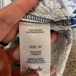 Angels Blue Floral Square Neck Short Sleeve Blouse Size 3X Photo 3
