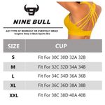 Nine Bull Strappy Cross Back Sports Bra with Removable Pads Size XXL Yellow Photo 2