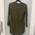 Splendid  Women's Dark Army Hunter Army Green Long Sleeve Mini Dress Sz XS Photo 3