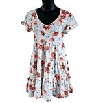 Hibluco Women Oversized Babydoll Floral Midi T Photo 2