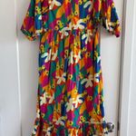 Briton Court Pampas Maxi Dress in Tangerine Tango Blue Size M Photo 4