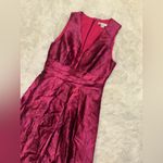 Kay Unger NEW  Mariah Crinkle Pleated Sangria pink ball Gown Sz 10 Photo 4