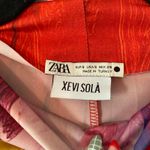 ZARA  Xevi Sola Red High Neck Abstract Long Sleeve Bodysuit Women's size Small Photo 2