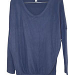 Eberjay Eberjey Womens Medium M Navy Blue Long Sleeve Dolman Knit Pullover Top Photo 0