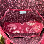 Vera Bradley Retired Mesa Red Paisley Tic Tac Toe Purse 14” X 10” Photo 11