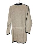 WHITE + WARREN Almond Black Merino Wool Button Belted Oversized Cardigan Size M Gray Size M Photo 4