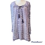 Angie  flowy tunic or mini dress cute distressed crinkly fabric GUC Photo 0