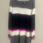 Vince Camuto  Color Block Sweater Dress Elbow
Patches Long Sleeve Crew Neck Large Photo 0