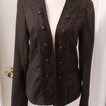 Maurice's Black Lace Floral Faux Button Up Blazer Photo 0