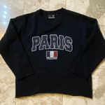 Gildan Navy Blue Paris Crewneck Sweatshirt Photo 0