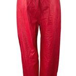 Stella Luce Womens Red Faux Leather Vegan Drawstring Jogger Sweat Pants Size XL Photo 2