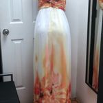 Cachet sweetheart neckline gemstone chiffon dress Orange Size 12 Photo 1