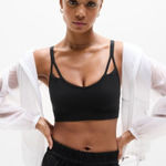 Athleta  XL Cut Out Bra Black X-Large  D-DD Photo 0