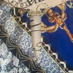 INC I.N.C Satin Blue Blouse Top Women’s XL Extra Large Sleeveless w/ Chain Detail Photo 2