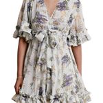 NEW ByTimo Wallpaper Floral Chiffon Mini Dress Size XXS Blue Photo 2