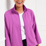 Talbots T by AirKnit Stretch Dolman Sleeve Jacket Purple Size XL NWOT Photo 0