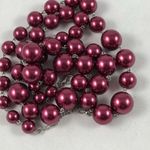 1920s 18” Round Maroon pearl Necklace Photo 2
