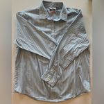 Van Heusen  Blue and White Striped Oversized Button Down Shirt‎ Size XXL Men’s Photo 9
