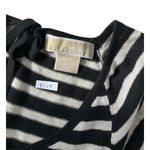 Michael Kors  Striped Black & Cream Scoop Neck Shirt Size S | 5-17 Photo 2