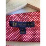 Outback Red  Women's‎ Redish Pink-Coral Polka Dot Blouse Size Medium Lightweight Photo 7