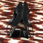 Vintage 90s Y2K Goth Coquette Leather Suede Preppy Ballet Bow Slingback Flats Kitten Heels Pumps Black Size 11 Photo 4
