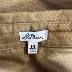 L.L. Bean Soft Classic Tan Shirt Dress Long Sleeve NWOT Size 14 Photo 3