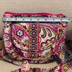 Vera Bradley  Pink and Purple Floral Cotton Crossbody Bag Photo 8