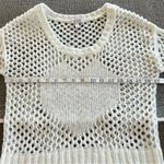Delia’s Y2K crochet knit pullover sweater, cropped, off white sz S Photo 3