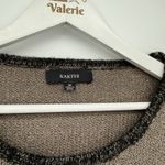 Kaktus Brown Textured Crewneck Sweater Black Boho Size Medium Acrylic Tan Photo 6