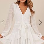 Showpo White fit and flare dress Photo 0