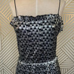 ZARA  Shimmery Dress Thin Straps Silver Metallic‎ Photo 1