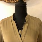 BCBGMAXAZRIA Max Azria 100% Silk Shirtdress in Olive Photo 1