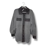 Free People ‎ Women's Gray Button Down Shirt Jacket Oversized Coat Shacket Photo 1
